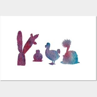 Cacti and a dodo Posters and Art